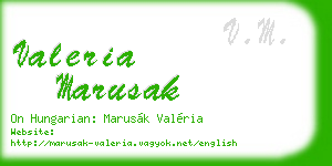 valeria marusak business card